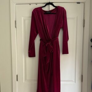 Eloquii Rich Pink Velvet Dress